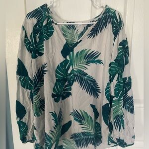 Old Navy Monstera Pattern Top